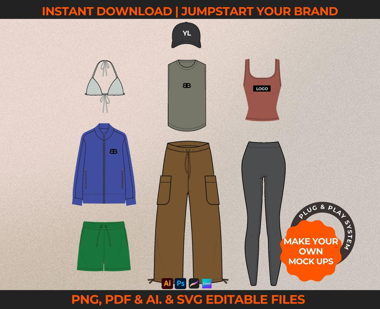 700+ Streetwear Vectors + BONUS Tech Pack Template + Launch Guide