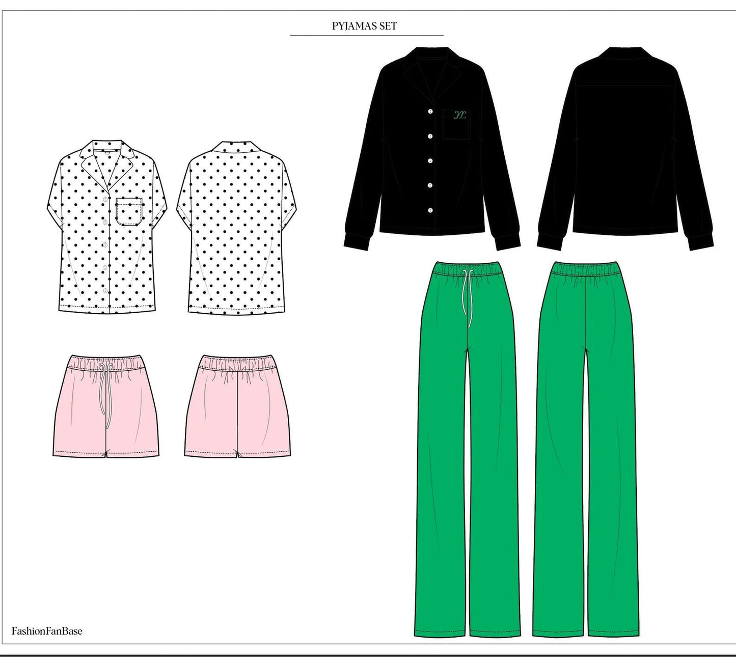 PAJAMA TECH SKETCH BUNDLE | LOUNGEWEAR FASHION VECTORS & MOCKUPS