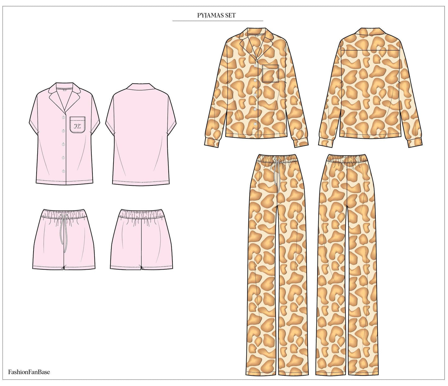 PAJAMA TECH SKETCH BUNDLE | LOUNGEWEAR FASHION VECTORS & MOCKUPS