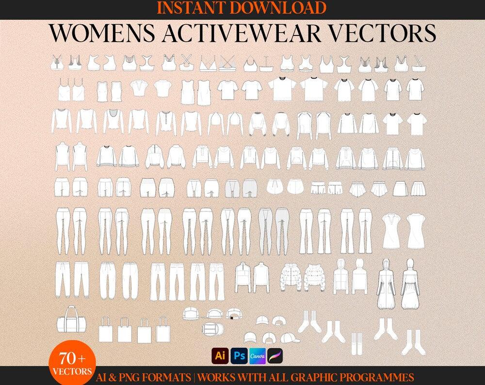 WOMEN'S ACTIVEWEAR TECH SKETCH BUNDLE