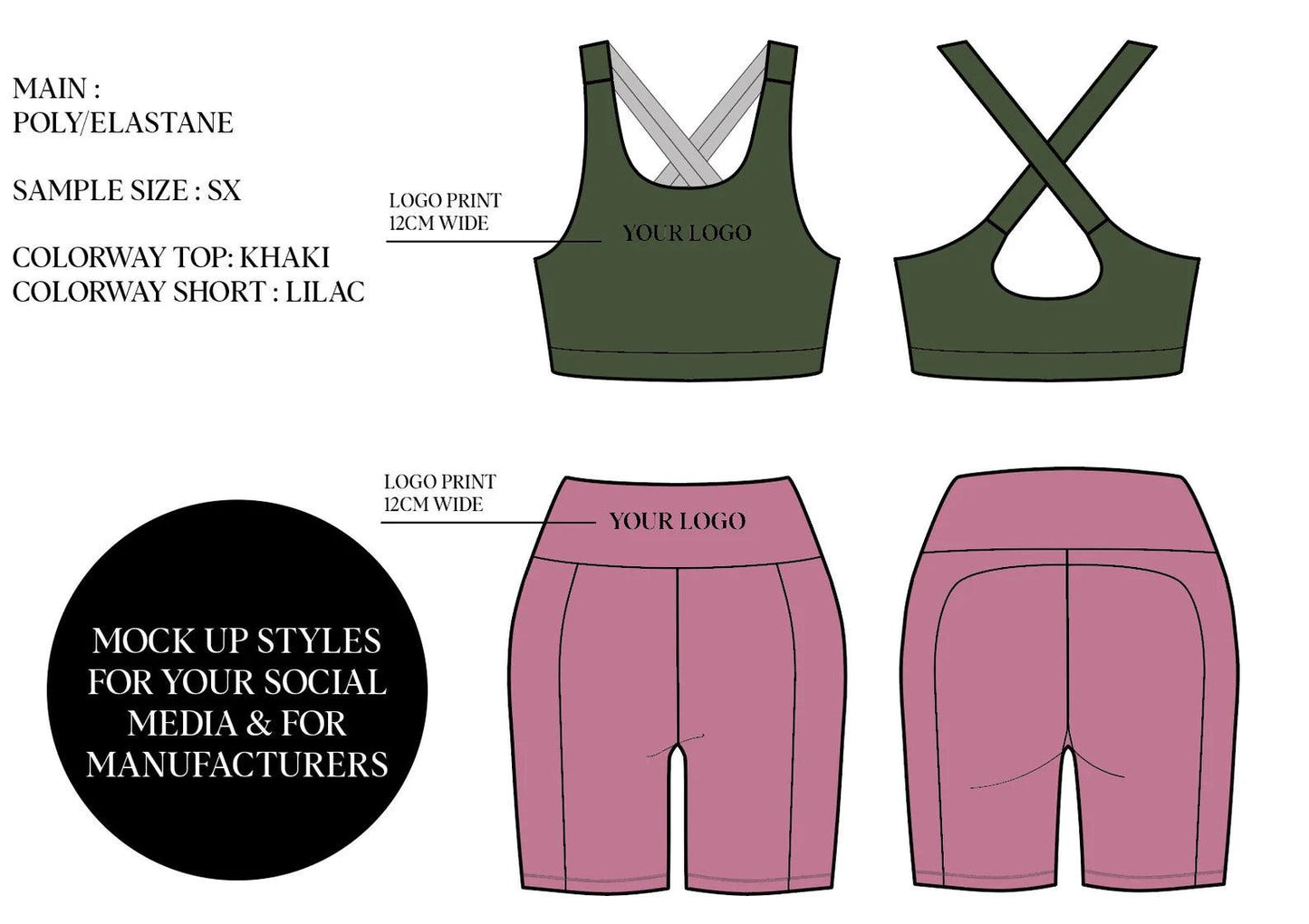 WOMEN'S ACTIVEWEAR TECH SKETCH BUNDLE