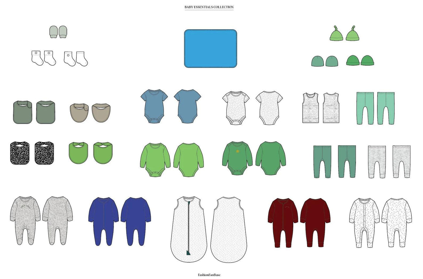 BABY CLOTHING TECH SKETCH BUNDLE