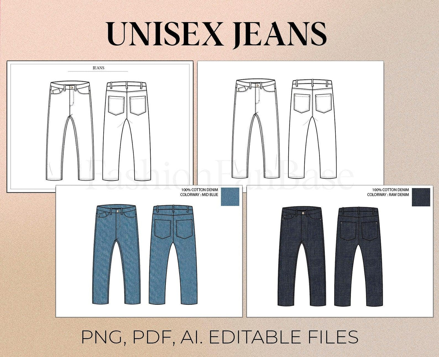 CLASSIC JEANS TECH SKETCH