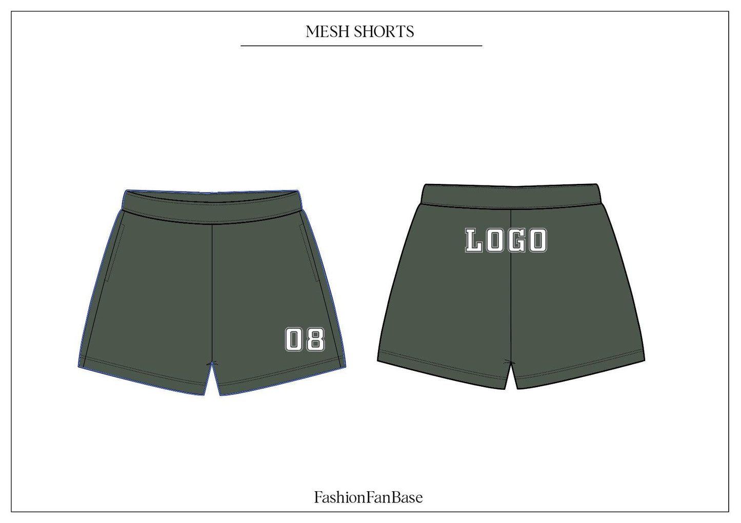 MESH SHORTS TECH SKETCH