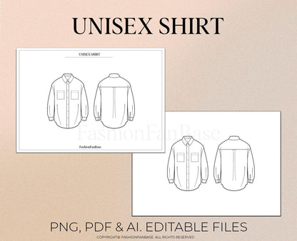 UNISEX SHIRT TECH SKETCH