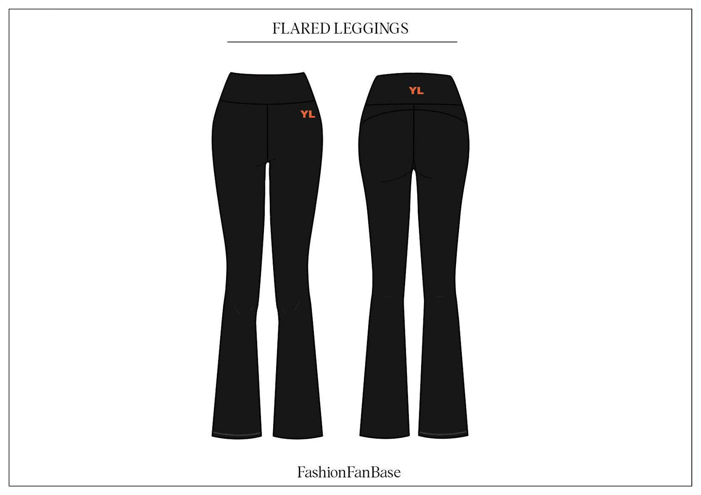 FLARED LEGGINGS TECH SKETCH