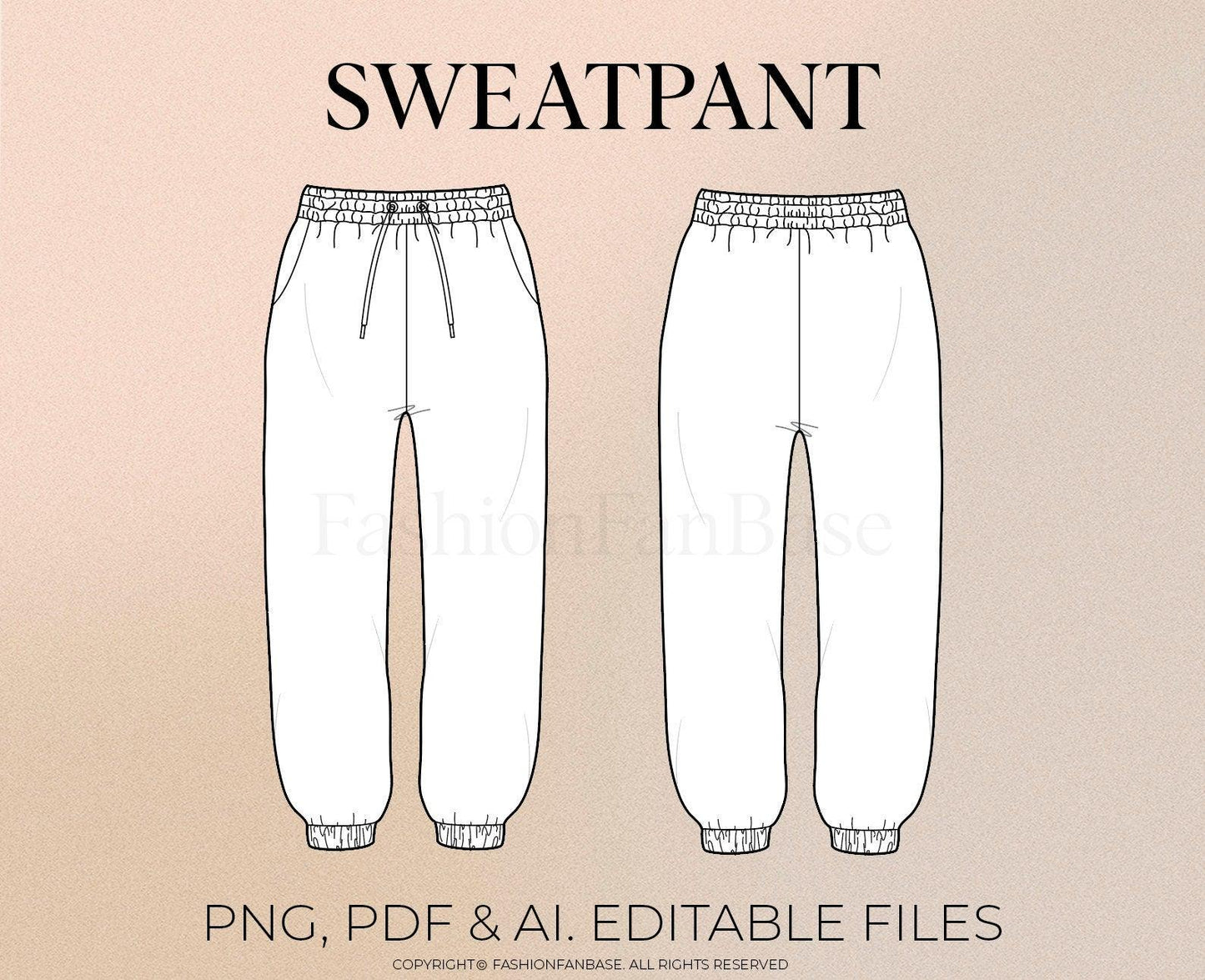 SWEATPANT JOGGER TECH SKETCH