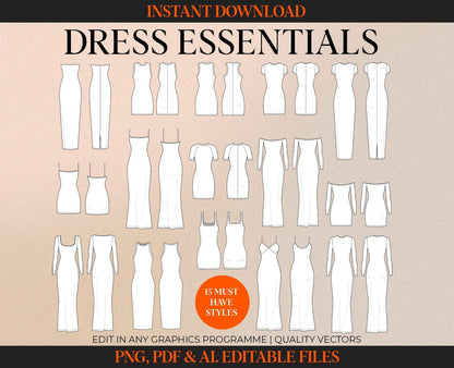 WOMENSWEAR DRESS ESSENTIALS TECH SKETCH BUNDLE