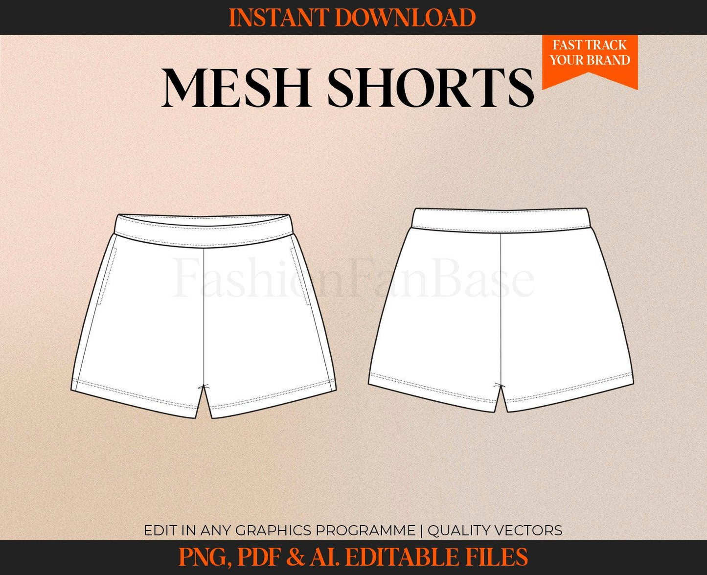 MESH SHORTS TECH SKETCH