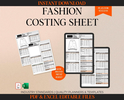 APPAREL & GARMENT COST SHEET TEMPLATE