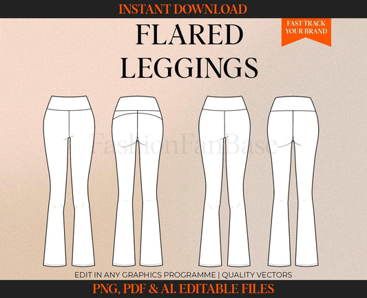 FLARED LEGGINGS TECH SKETCH