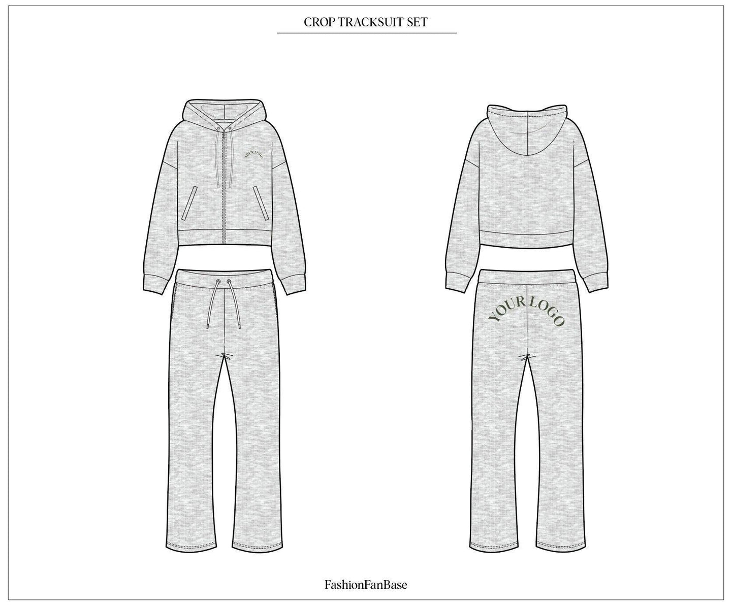 CROP TRACKSUIT TECH SKETCH