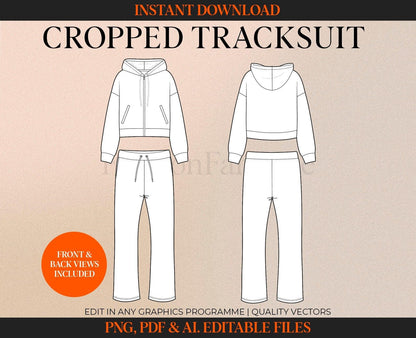 CROP TRACKSUIT TECH SKETCH