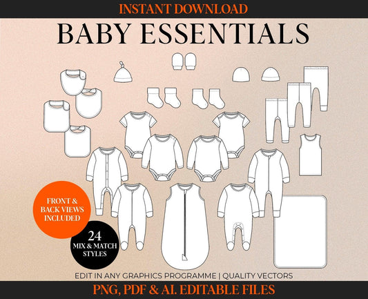 BABY CLOTHING TECH SKETCH BUNDLE