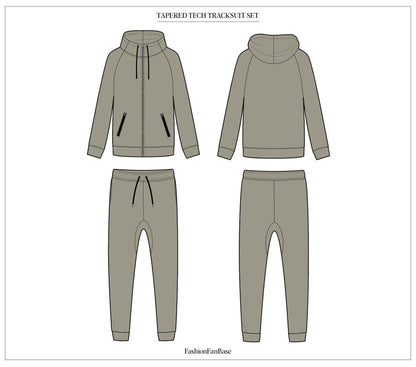 TAPERED TECH TRACKSUIT TECH SKETCH