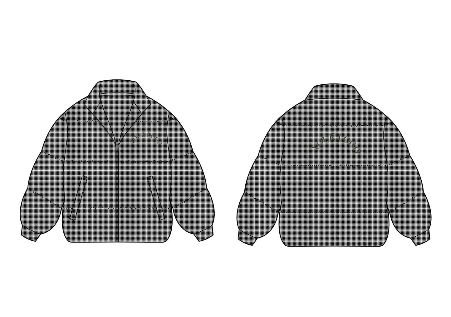 PUFFER JACKET TECH PACK TEMPLATE