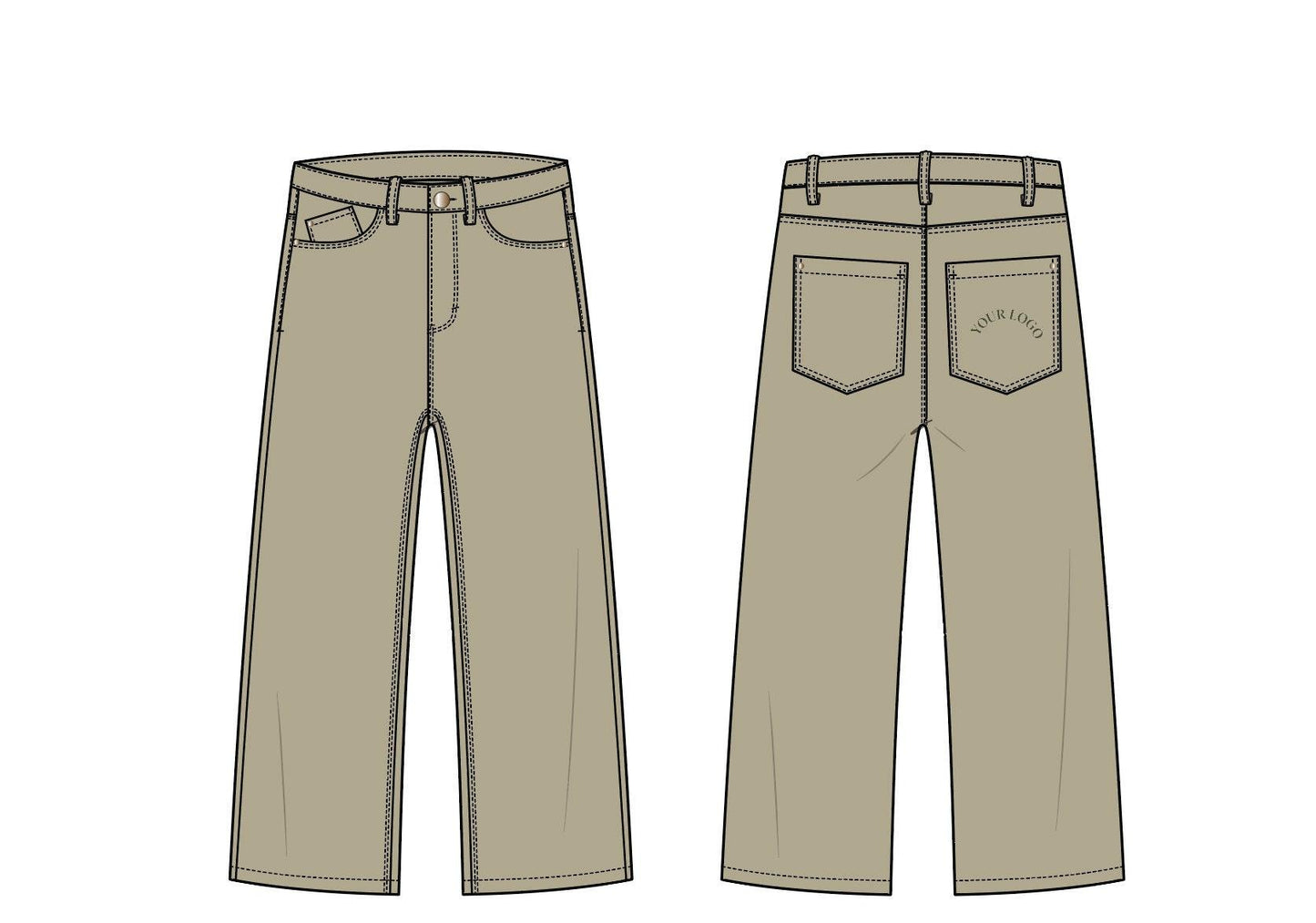 BAGGY JEANS UNISEX JEANS TECH SKETCH