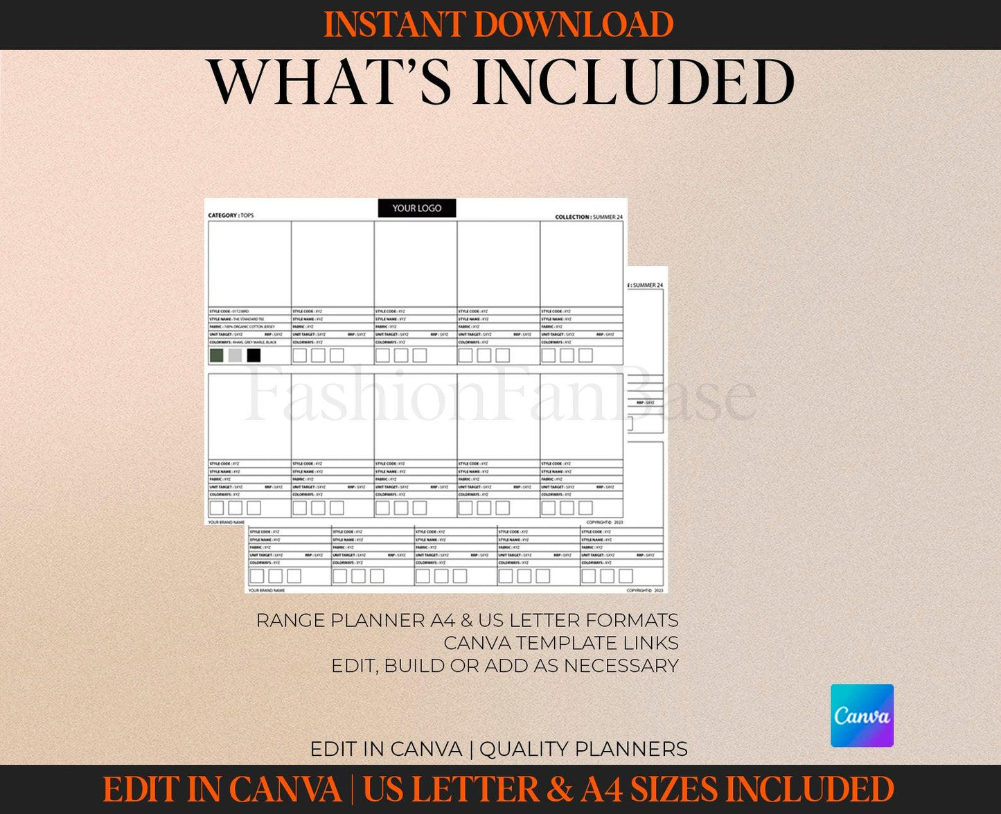 RANGE PLANNER TEMPLATE CANVA