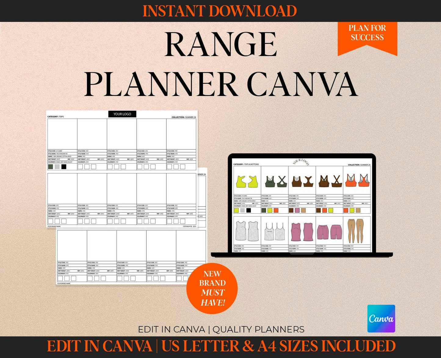 RANGE PLANNER TEMPLATE CANVA