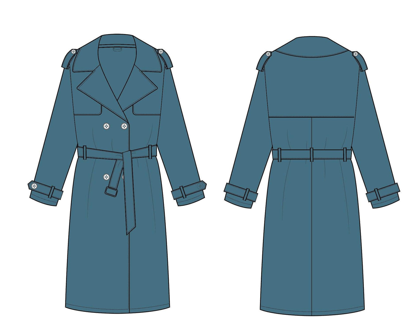 TRENCH COAT TECH SKETCH