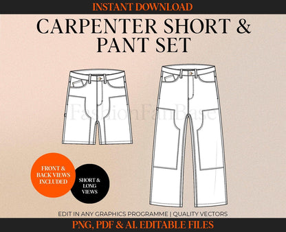 CARPENTER SHORTS & PANTS TECH SKETCH SET