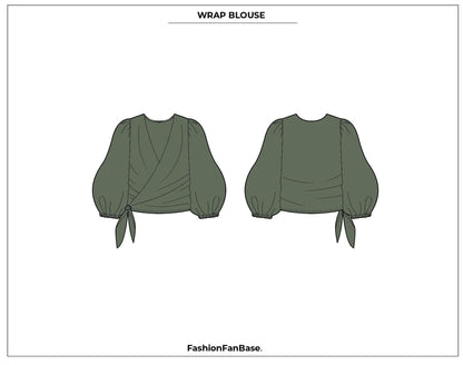 WRAP BLOUSE TECH SKETCH