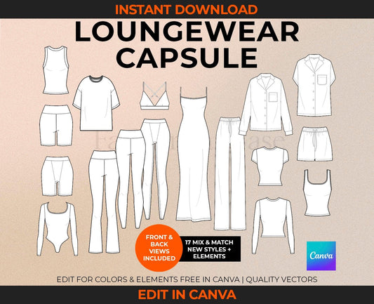 LOUNGWEAR TECH SKETCH CANVA BUNDLE