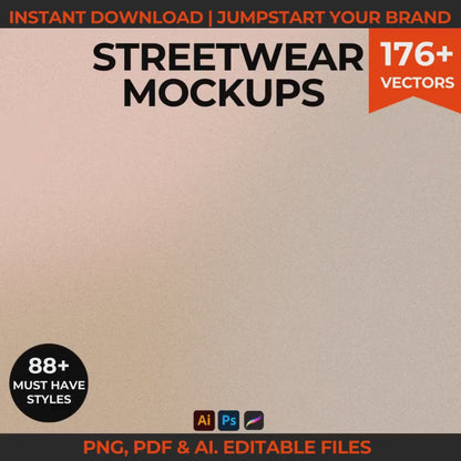 WOMEN'S STREETWEAR MOCK UPS TECH SKETCH BUNDLE + BONUS TECH PACK TEMPLATE