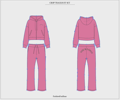 CROP TRACKSUIT TECH SKETCH