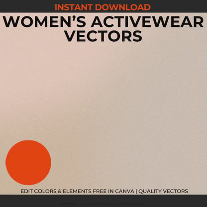 WOMEN'S ACTIVEWEAR TECH SKETCHES CANVA COMPATIBLE