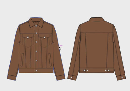 UNISEX DENIM JACKET TECH SKETCH