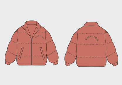 PUFFER JACKET TECH PACK TEMPLATE