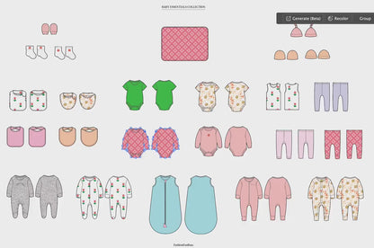 BABY CLOTHING TECH SKETCH BUNDLE