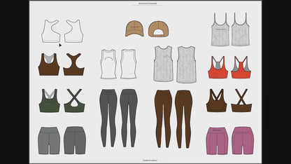 WOMEN'S ACTIVEWEAR TECH SKETCH BUNDLE