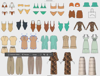 BEACHWEAR & RESORT TECH SKETCH BUNDLE