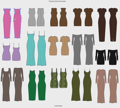 WOMENSWEAR DRESS ESSENTIALS TECH SKETCH BUNDLE