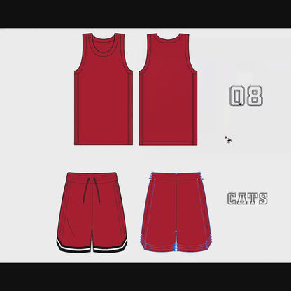 BASKETBALL JERSEY & SHORT TECH SKETCH SET