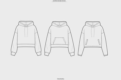 CROPPED HOODIE TECH SKETCHES