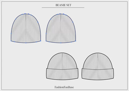 BEANIE STOCKING CAP TECH SKETCH